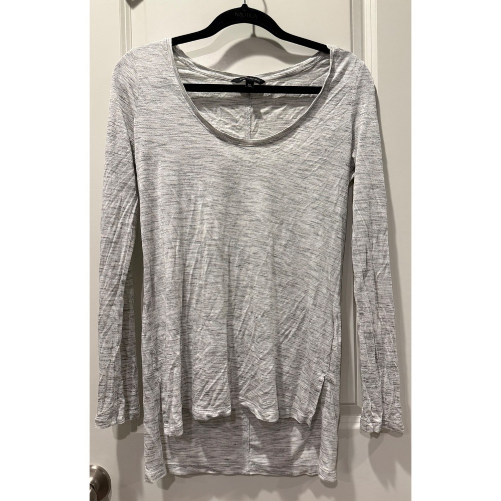 Banana Republic‎ Womens Gray Space Dye Modal Long Sleeve Scoop Neck Tunic Top M
